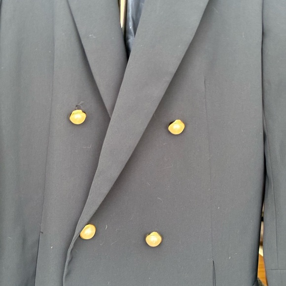 Sold Zara Elegant Blue Blazer with Gold Accents - Picture 4 of 6
